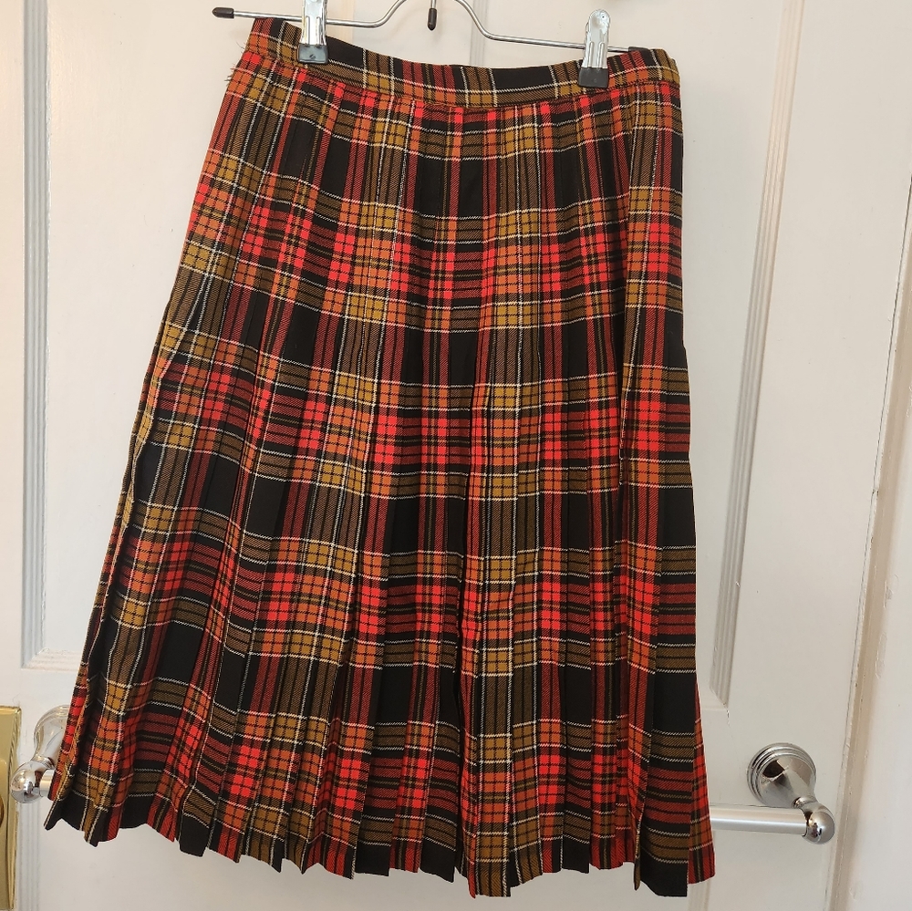 🍂60's Autumnal Plaid Skirt🍂